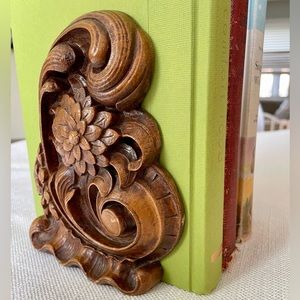 Vintage Decorative Wooden Bookends, set of 2